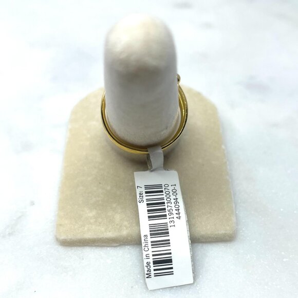 Banana Republic NWT Set of 3 Separate Gold Fireball Stack Rings, Size 7 - Picture 3 of 7